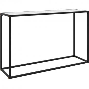 VIDAXL Tavolo Consolle Bianco 120x35x75 Cm In Vetro Temperato