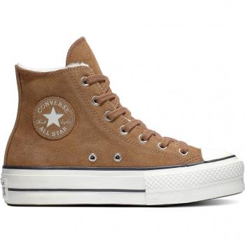 Converse Chuck Taylor All Star Lift Hi Suede Marrone Donna