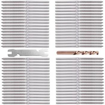 316 Stainless Steel Lag Screws for 1/8 Inch Cable Railing - 32 Pairs