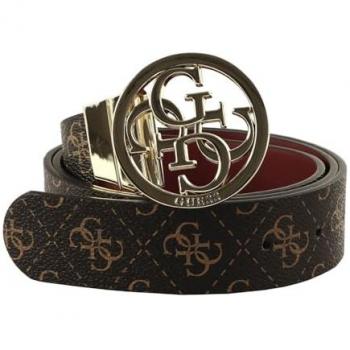 Cinturón Guess reversible beige con logo para mujer