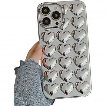 Corazón Mágico 3D – Fundas Kawaii de Silicona Soft para iPhone 15 Ultra