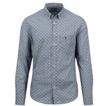 Camicia a Maniche Lunghe Fynch Hatton Cloud Blue 115060 Uomo