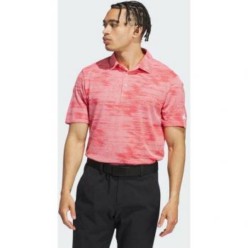Playera Polo Ultimate365 en tono semi rosa con diseño de rayas texturizadas