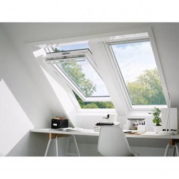 VELUX White Polyurethane Centre Pivot Roof Window - 1340 x 1400mm