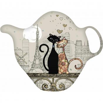 Soucoupe Thé Mélamine Chats Amoureux