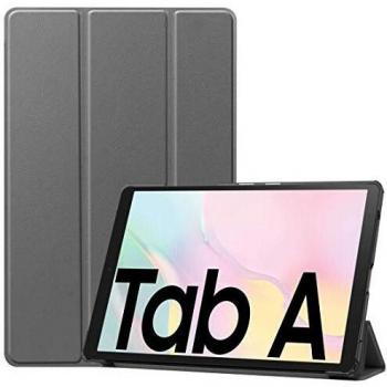 Wigento Premium 3folt Wake UP Smartcover Grau Etui für Samsung Galaxy Tab A7 T500 / T505