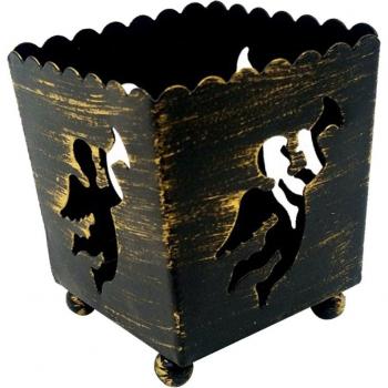 Metal Hollowed Lantern for Tea Light Candles