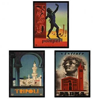 Posters Vintage - Publicidad del Mundo - Tres Láminas de Italia