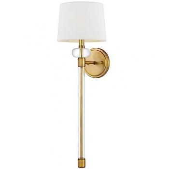 Elstead Lighting Quoizel Barbour Wall Lamp with Shade Weathered Brass