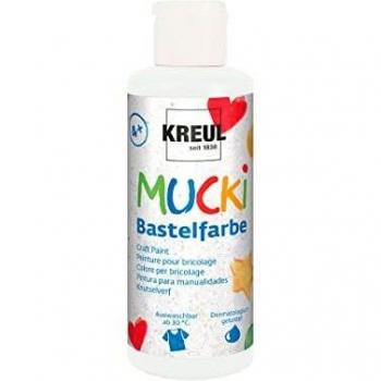 MUCKI Kinder Bastelfarbe Weiß 80 ml