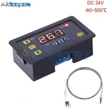 AC Digital Thermostat with K-type M6 Probe -60 to 500 Degrees