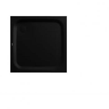 Kaldewei Superplan Classic 391‑5 100 × 100 cm con Soporte de Poliestireno Extraplano (Negro Mate)