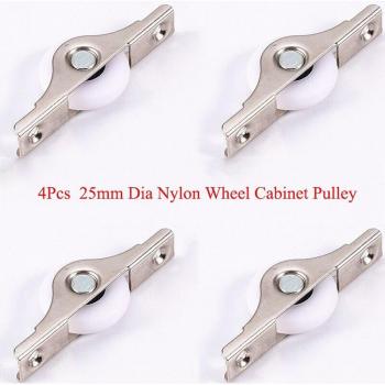 4Pcs/set 25mm Bear Sliding Door Nylon Caster Wheel Pulley