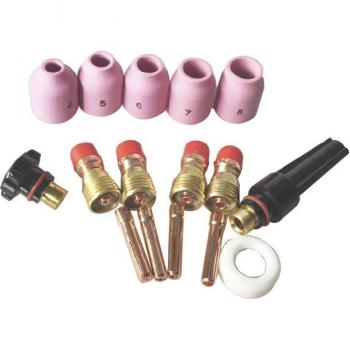 TIG Welding Torch Stubby Gas Lens Kit with Collets and Nozzles for WP-17/18/26