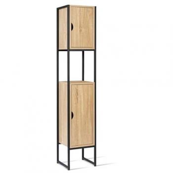 Mobili bagno su piedi colonna a 2 ante design industriale