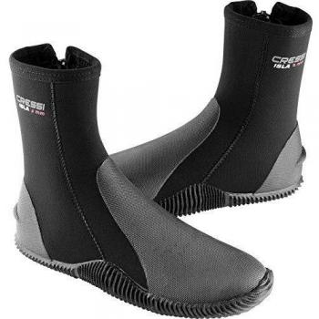 Cressi Isla Boots with Sole and Zipper, 3mm, Unisex Adult, Black