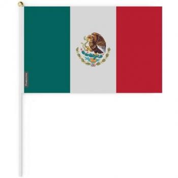 Mexican Mini Flag Bundle – 14×21 cm – 100 Count – Durable Polyester