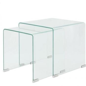 Vetro Temperato 2 Pz Set da Tavolo Trasparente