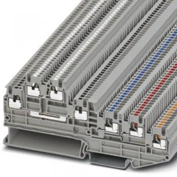 Morsetto per sensori e attuatori Phoenix Contact PTIO 1,5/S/5/U-BK/O-WH 0.14 mm² 1.5 mm² Grigio 50 pz