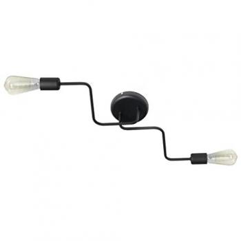 Tube Plafonnier Helam Noir 54cm à Bras Multiples