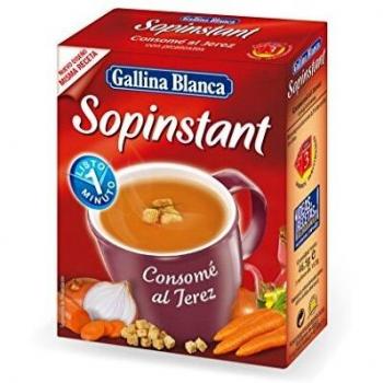Gallina Blanca - Sopinstant - Consomé al jerez con picatostes 3 Sobres x 15 gr