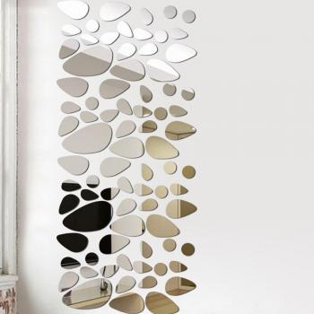 20Pcs Self-Adhesive 3D Pebble Decals for Home Decor