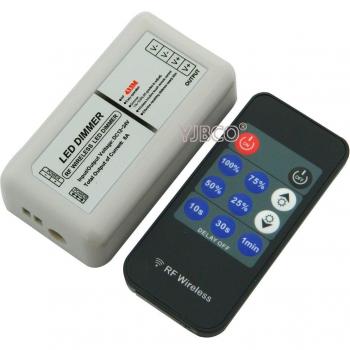 Mini télécommande sans fil RF pour bande LED, 11 boutons, variateur unicolore, DC12-24V 12A