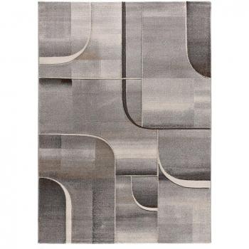 Alfombra interior gris rectangular 80 x 150 cm medel abstracto - atticgo