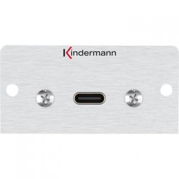 Piastra Modulare Konnect 50 Alu – Snap-in USB Tipo C