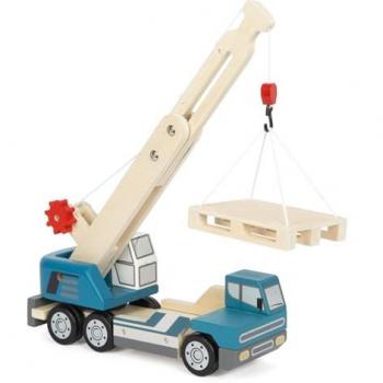 Kranwagen Small Foot mit Palette