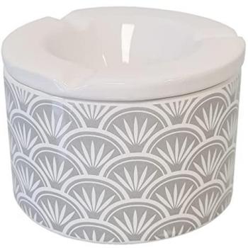 Cendrier à réduction de fumée blanc-gris, 10 × 7 cm