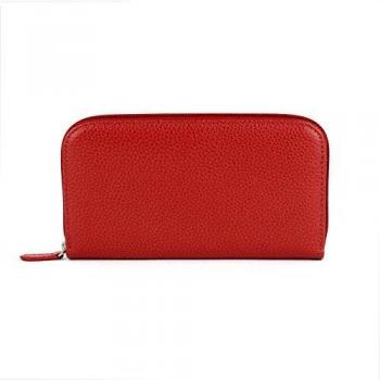 Portafogli Frenchy donna 19x10cm vera pelle rosso Laurige France