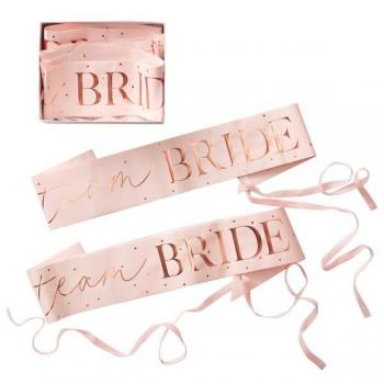 Junggesellinnenabschied Team Bride Band in Roségold