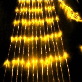 Cortina de luces LED 3m x 3m 336 luces amarillas