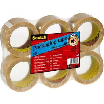 3M PVC-5066F6-T-EU Scotch Verpackungsklebeband, transparent, 6 Rollen