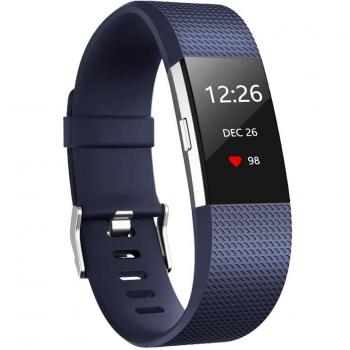 Sangle sportive ajustable Zekapu pour Fitbit Charge 2, boucle en acier inoxydable (petit)