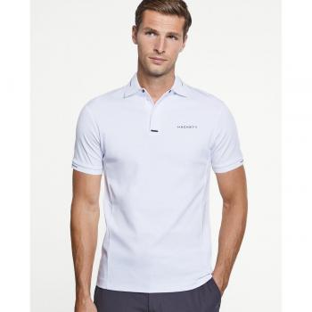 Polo de Manga Corta Hackett London en Blanco