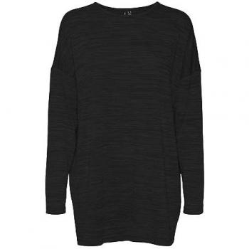 Pull long col rond et manches longues - Gris - Gwen