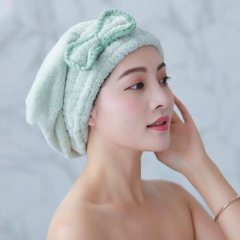 Bowknot Quick-Drying Hair Towel & Shower Cap – Candy Color Striped Pattern – Super Absorbent Bath Accessory