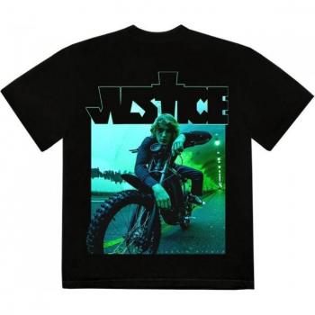 Justin Bieber Unisex Adult Dirt Bike Shirt L Black