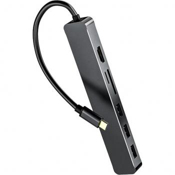 Type-C 7-in-1 Expansion Hub with VGA, HDMI, 3 USB 3.0, and Card Reader