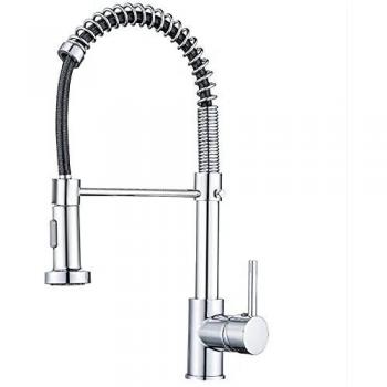 OWill Modern Kitchen Sink Faucet - Single Handle, Dual-Mode Spray