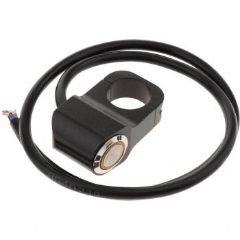 12V Motorfiets ATV 7/8-inch Stuur Koplamp Fogscheerder Spotlicht Op/Uit Schakelaar, Waterdicht, 22mm RVS Zwart