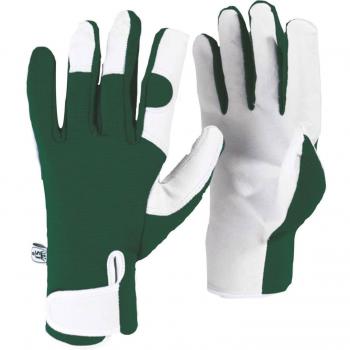 Kew Gardens Leather Palm Gardening Gloves Green M