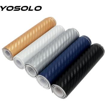 YOSOLO 3D Carbon Fiber Car Stickers 10cm x 127cm