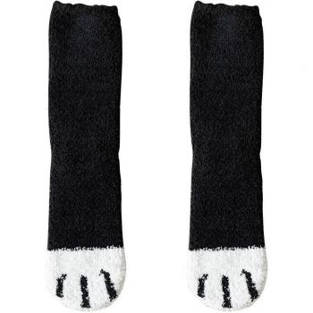 Cute Cat Paw Plush Socks for Women