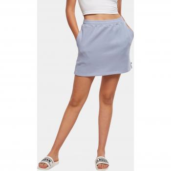 Urban Classics Ladies Organic Terry Mini Skirt - Viola Blue - L - 100% Organic Cotton