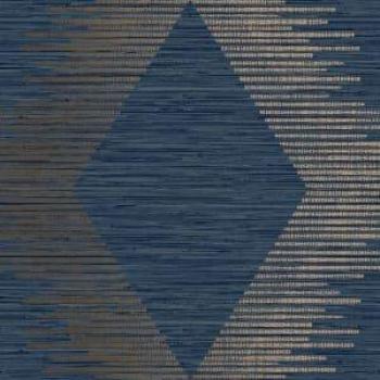 Serenity Geo Non-Woven Wallpaper - Navy and Copper