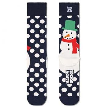 Happy Socks Jumbo Snowman Sock Blau Muster Baumwolle Gr 36/40