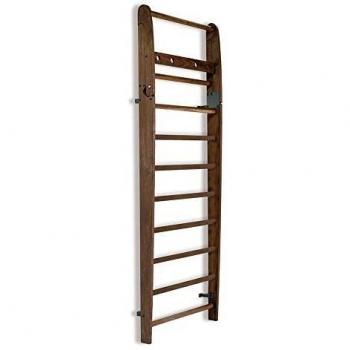 NOHRD 10-Bar Wall Bars - Walnut Finish